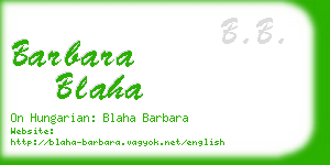 barbara blaha business card